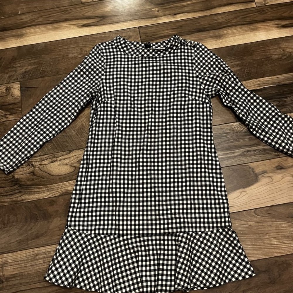 J. Crew Factory Flannel Funnel Neck Dress M